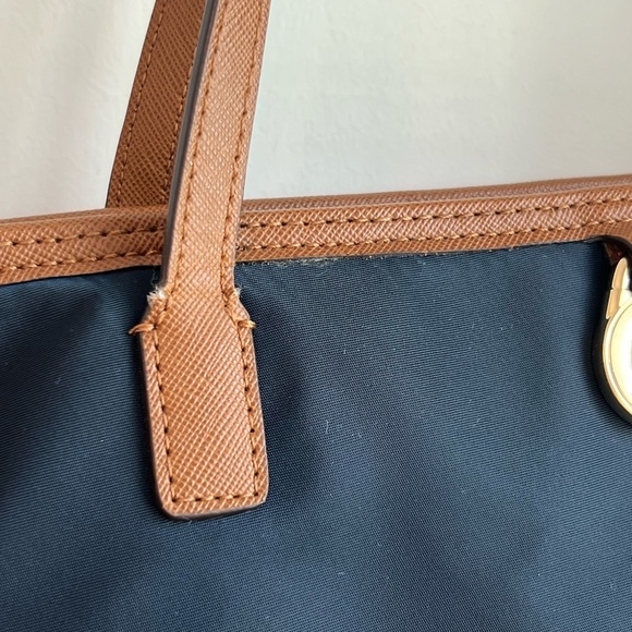 Michael Kors Kempton Navy Blue Nylon Tote Bag with Pockets - Picture 8 of 14